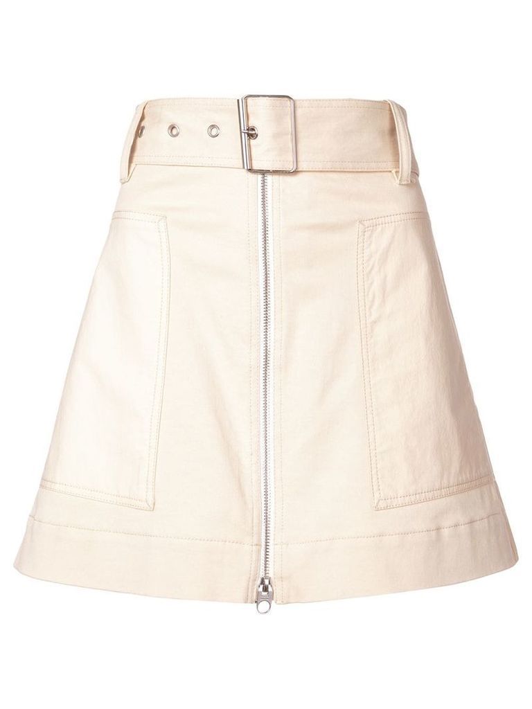 Proenza Schouler PSWL Belted Zip Skirt - White