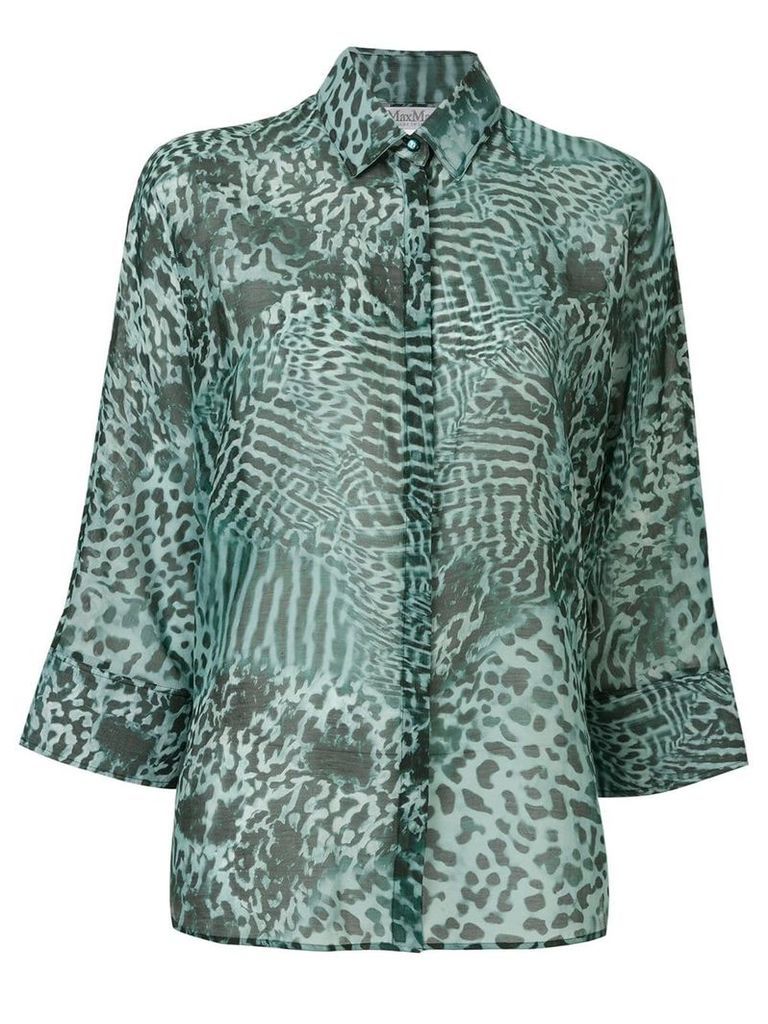 Max Mara leopard print shirt - Green