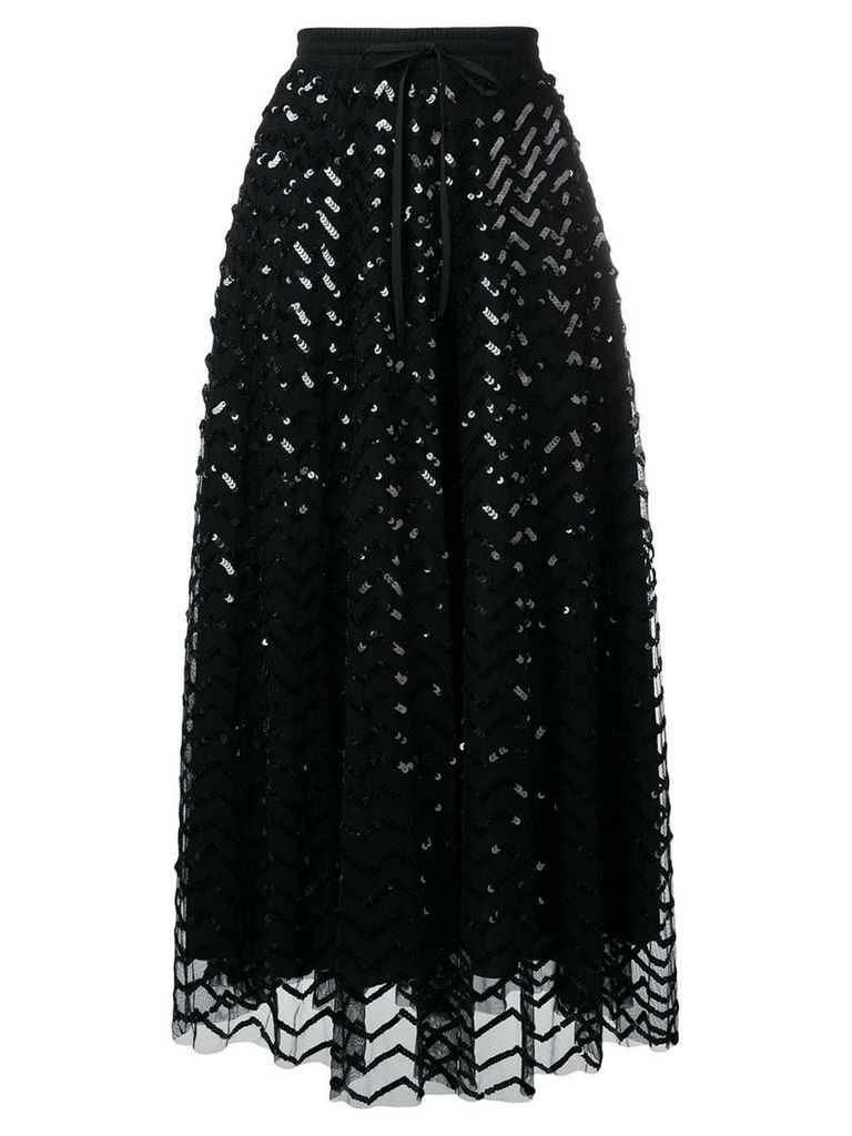 P.A.R.O.S.H. sequined midi skirt - Black