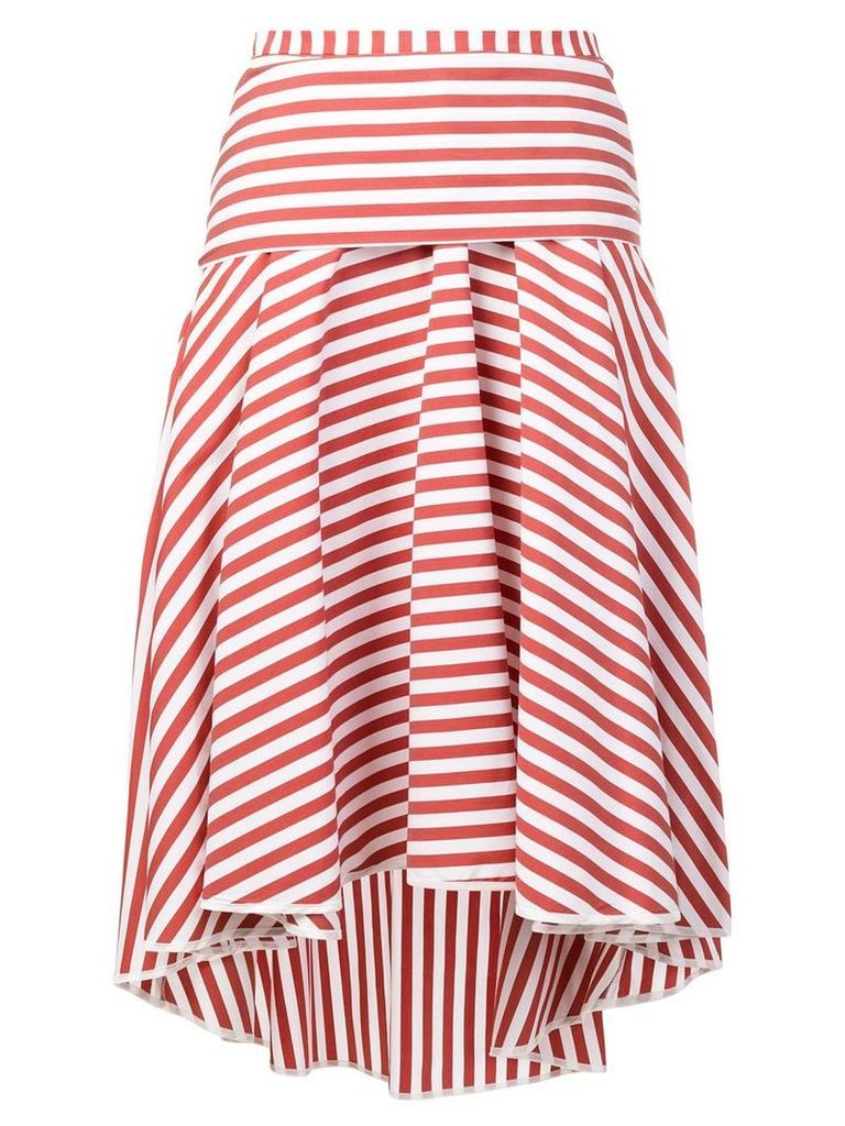 Smarteez striped midi skirt - Red