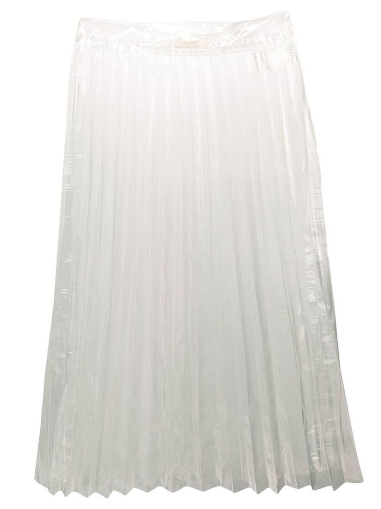 Ssheena transparent pleated skirt - White