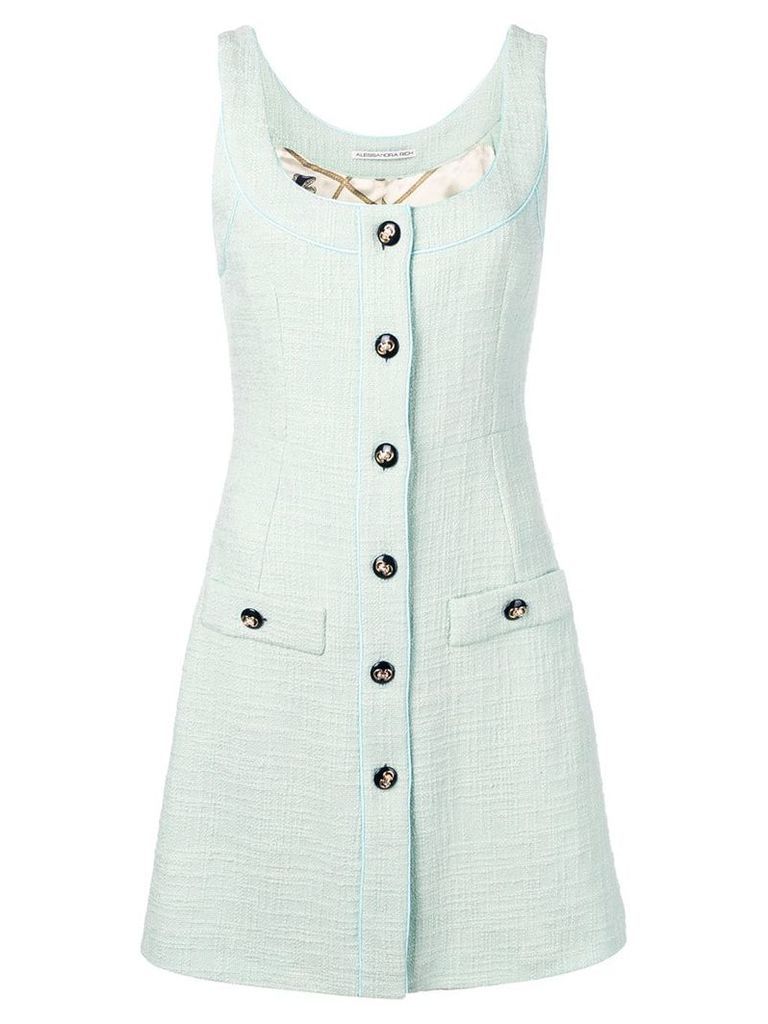 Alessandra Rich sleeveless tweed dress - Green