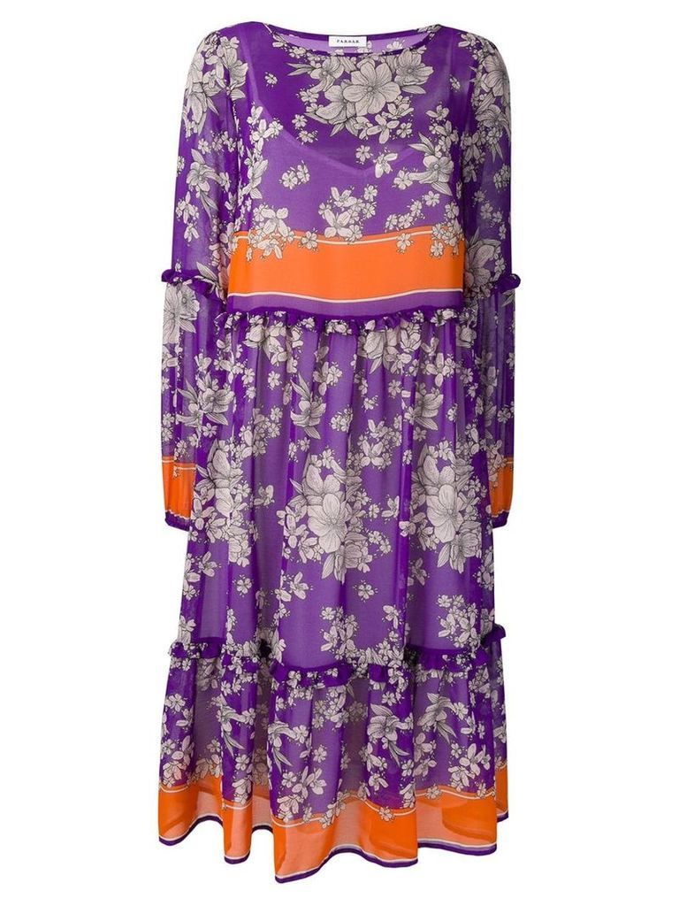 P.A.R.O.S.H. floral print dress - Purple