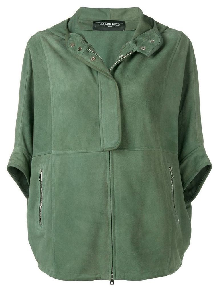 Simonetta Ravizza relaxed-fit leather jacket - Green