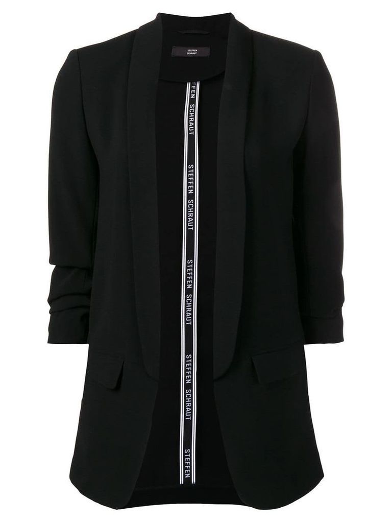 Steffen Schraut shawl lapel blazer - Black
