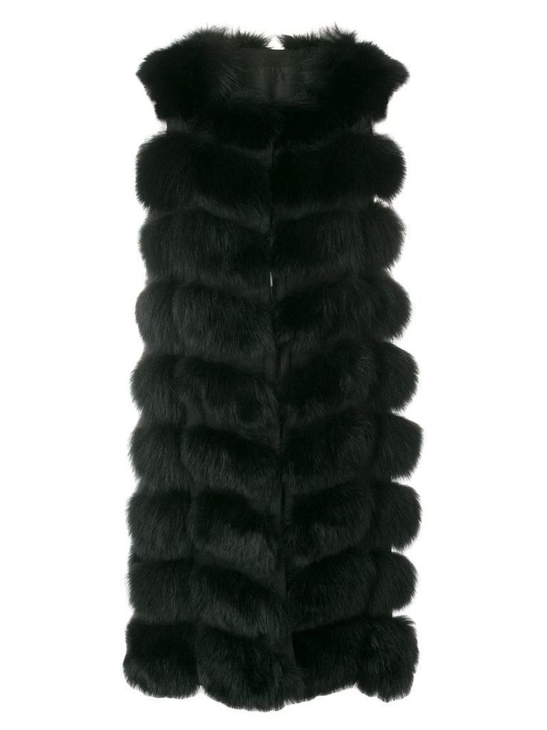 Liska sleeveless coat - Black