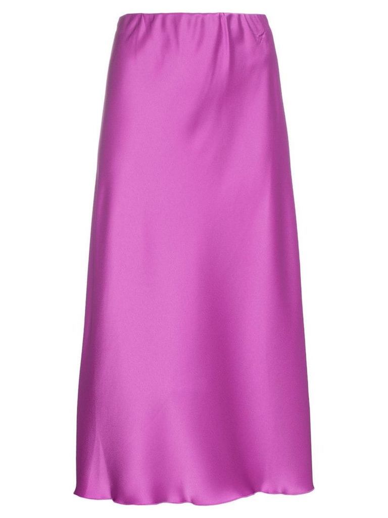 Nanushka Zarina high-waisted satin midi skirt - Pink
