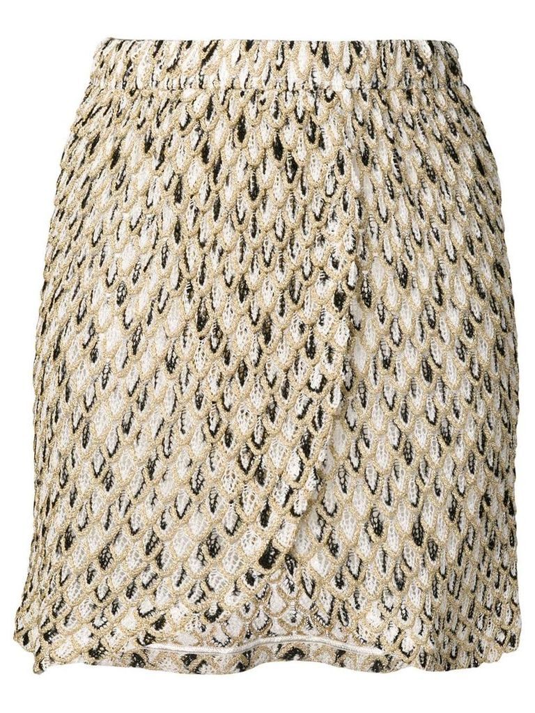Missoni Mare embroidered pattern short skirt - Neutrals