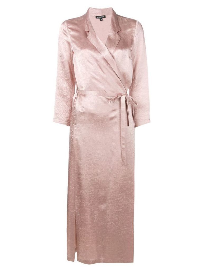 Ann Demeulemeester belted wrap dress - Pink