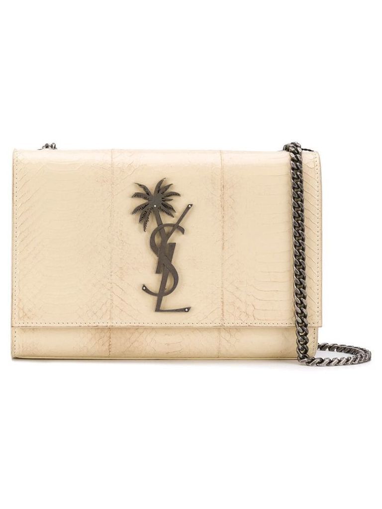 Saint Laurent small Kate bag with monogram palm tree - Neutrals