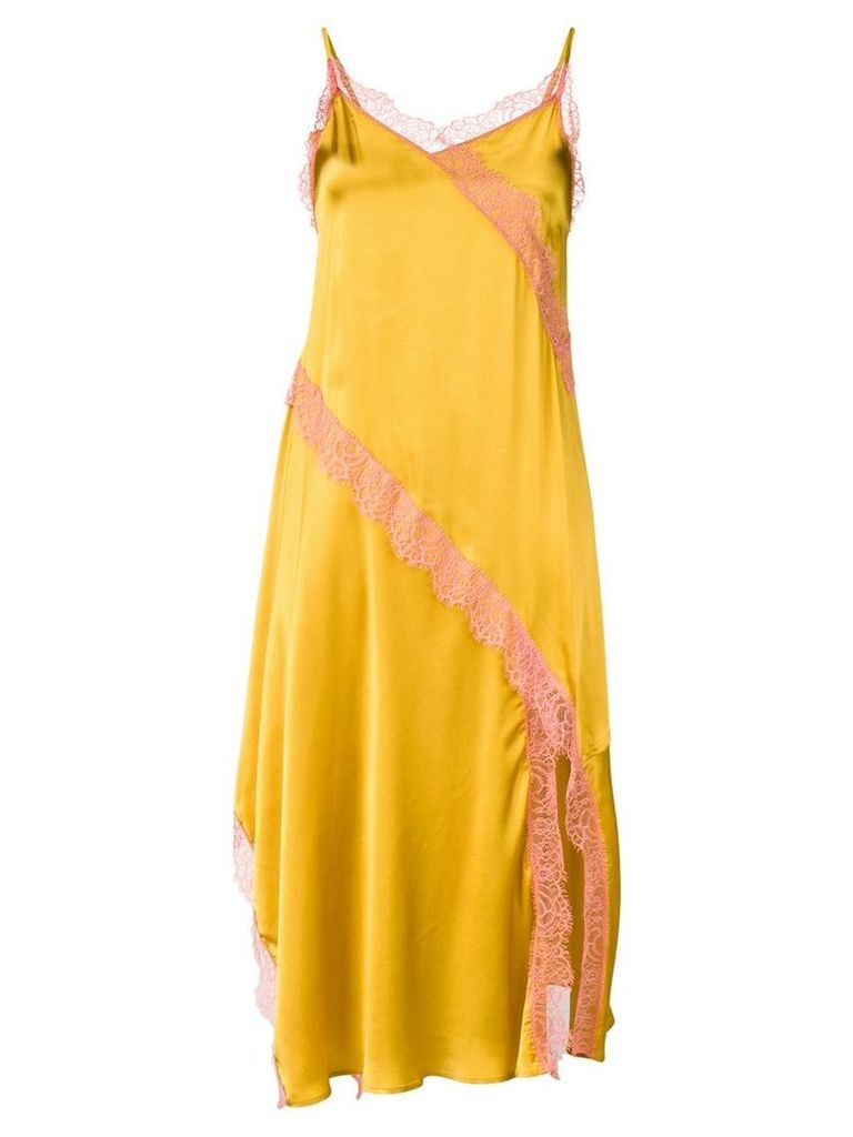 Twin-Set lace detail dress - Yellow