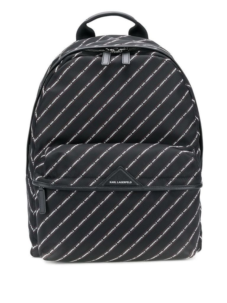 Karl Lagerfeld logo print backpack - Black