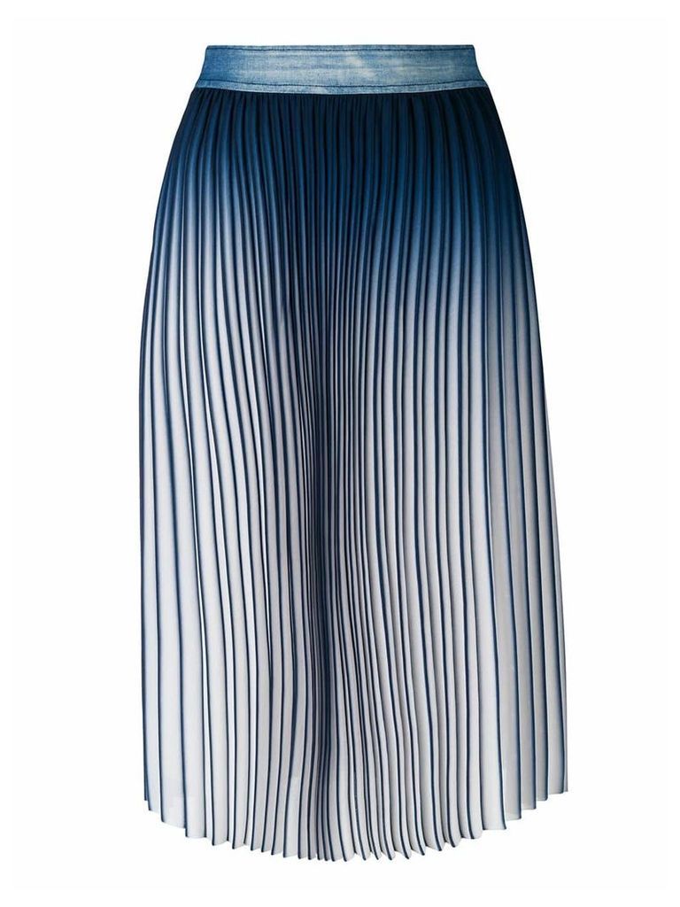 Karl Lagerfeld gradient pleated skirt - Blue