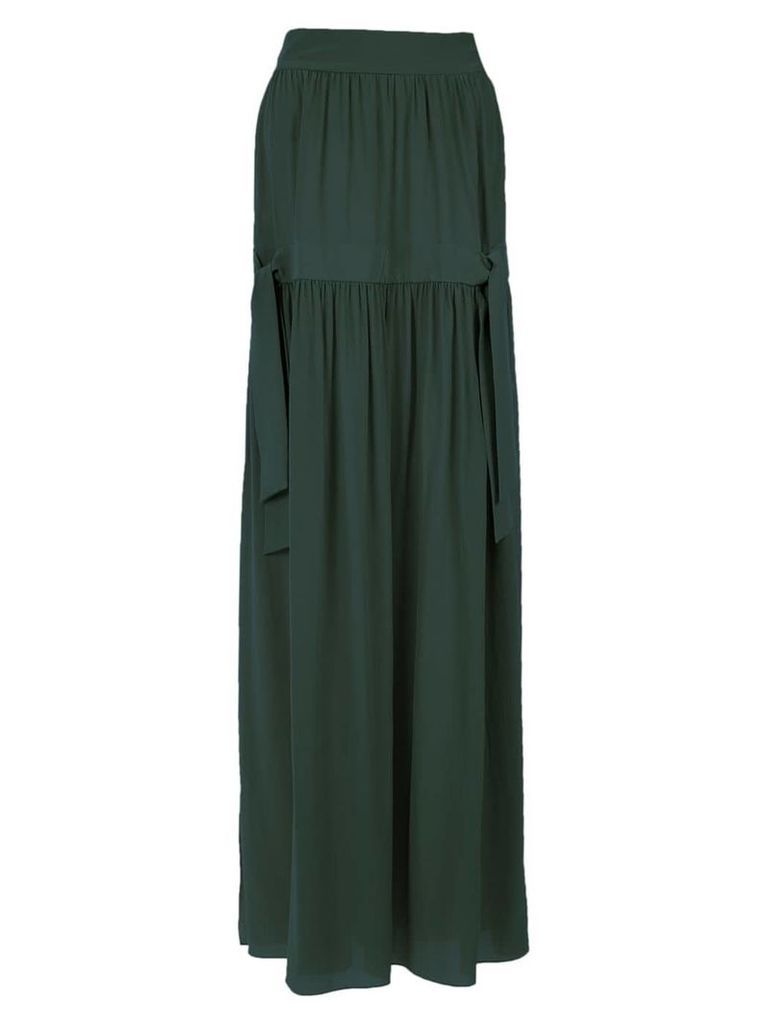 Adriana Degreas silk maxi skirt - Green