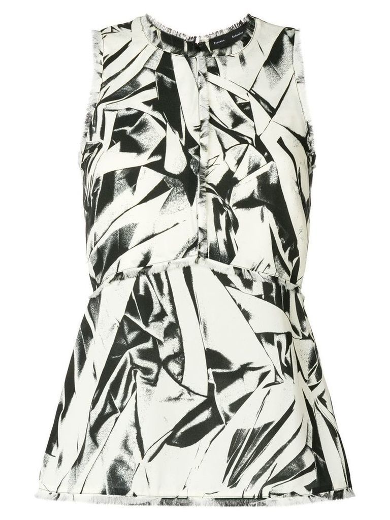 Proenza Schouler embroidered sleeveless top - White