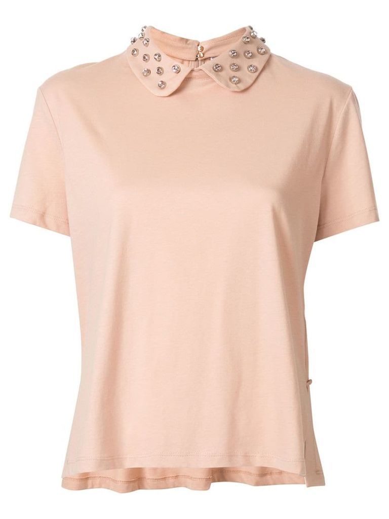 Red Valentino embellished collar blouse - Pink