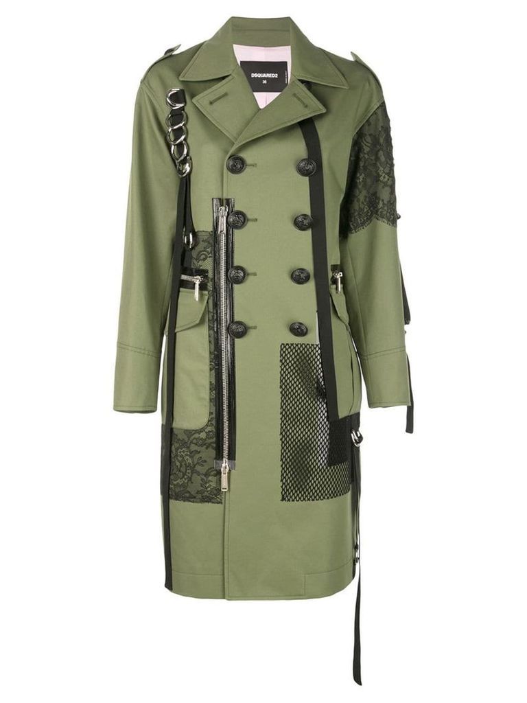Dsquared2 double breasted trench-coat - Green