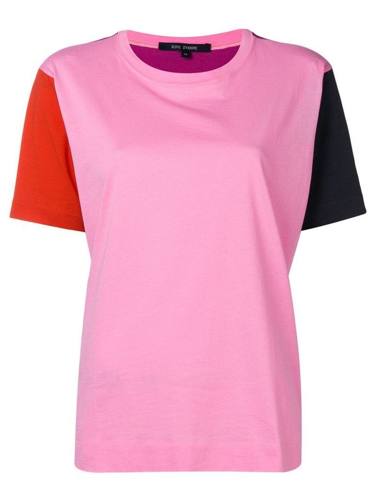 Sofie D'hoore colour-blocked T-shirt - Pink