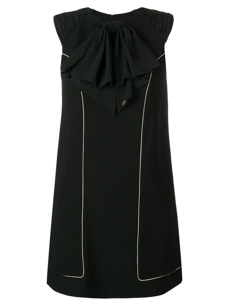 Elisabetta Franchi ruffle neck mini dress - Black