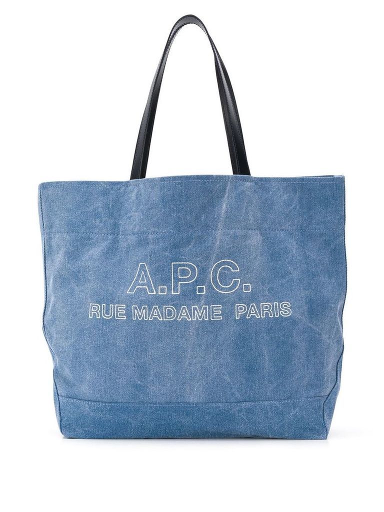 A.P.C. denim tote bag - Blue