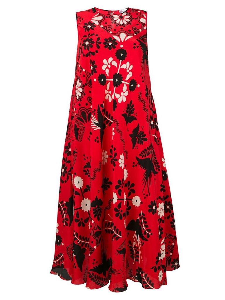Red Valentino Decorated Terrace printed dress