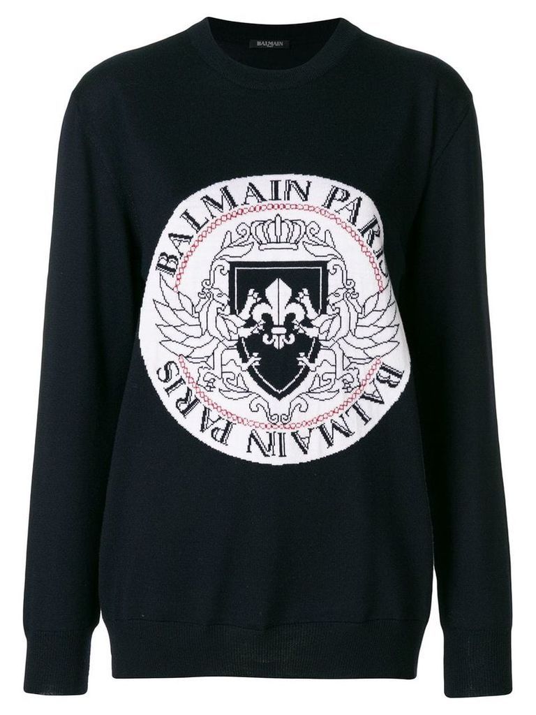 Balmain logo sweater - Blue