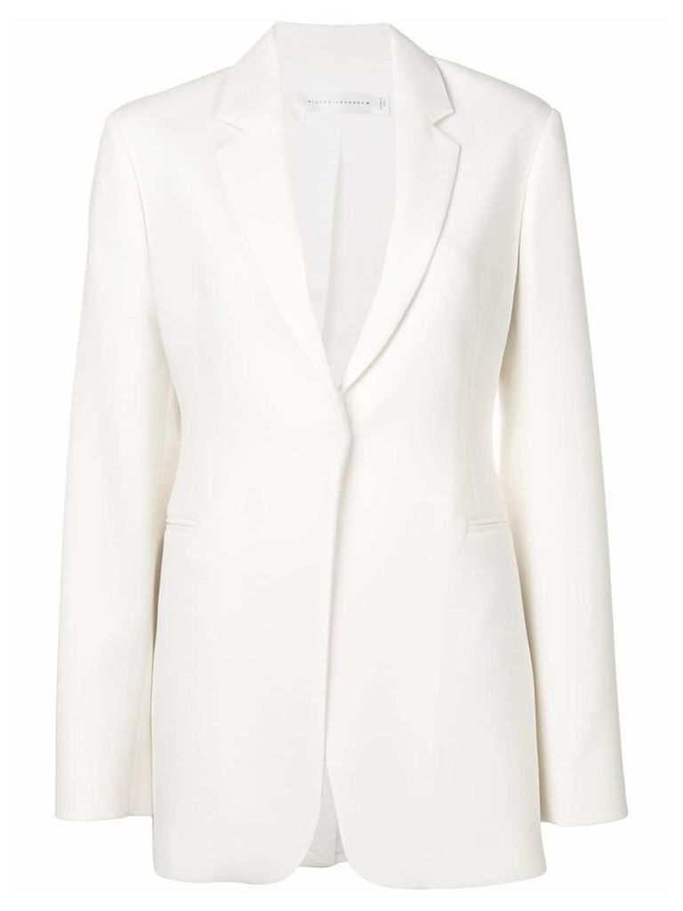 Victoria Beckham concealed front blazer - White