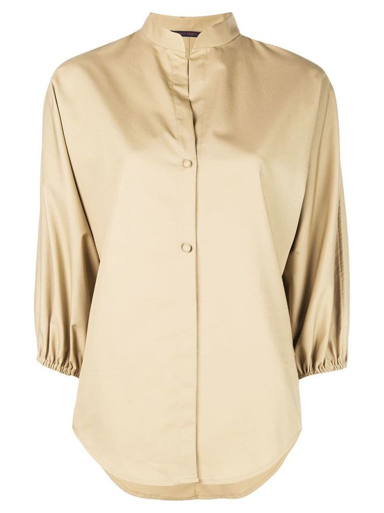 Harvey Faircloth mandarin collar shirt - Neutrals