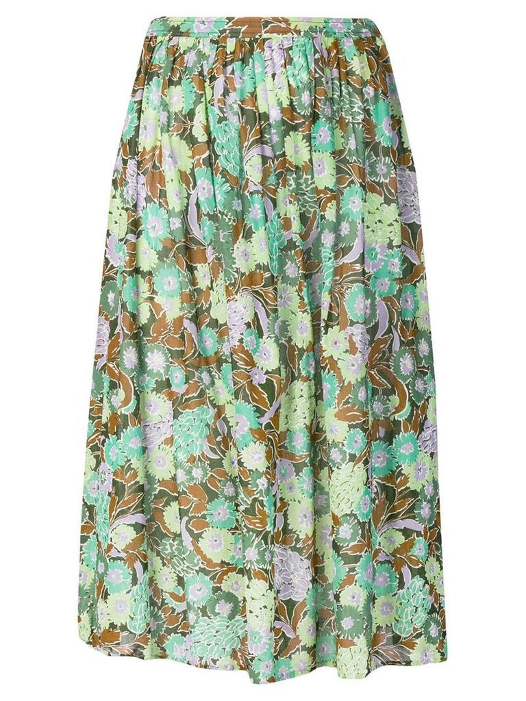 Givenchy Pre-Owned 1980's floral print skirt - Green