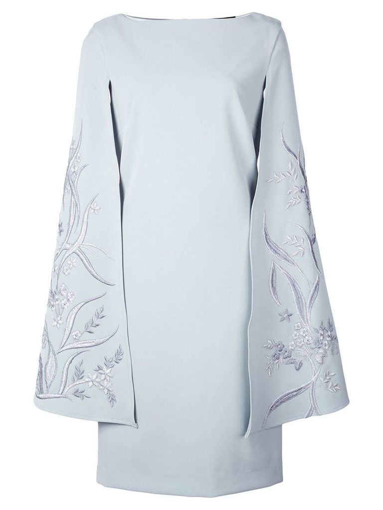 Alberto Makali embroidered wing sleeve dress - Blue