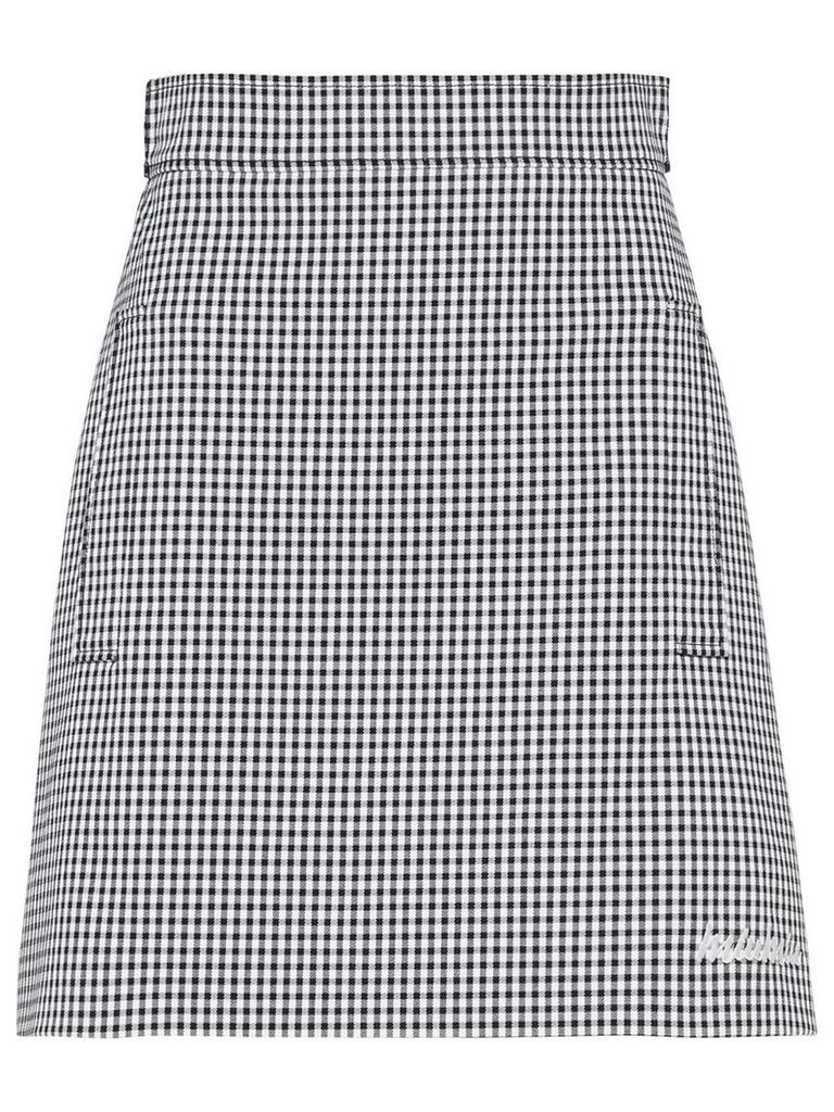 Miu Miu Vichy gingham A-line skirt - Black