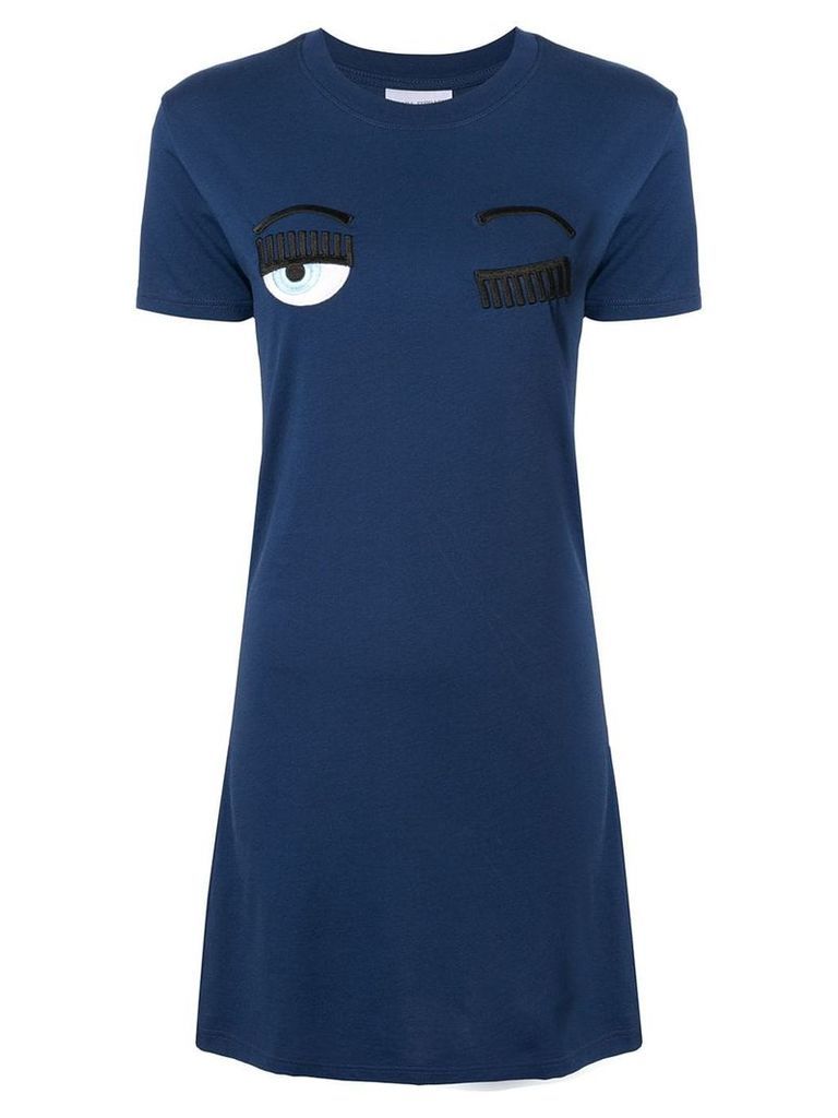 Chiara Ferragni signature winking eye dress - Blue