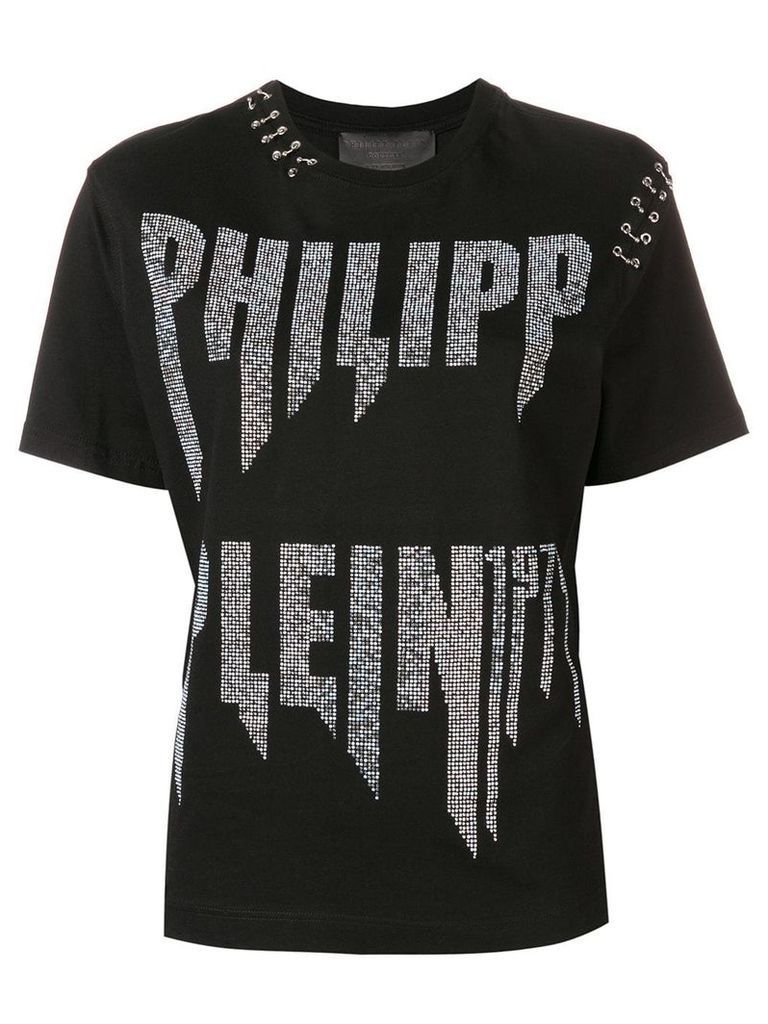 Philipp Plein logo piercing T-shirt - Black