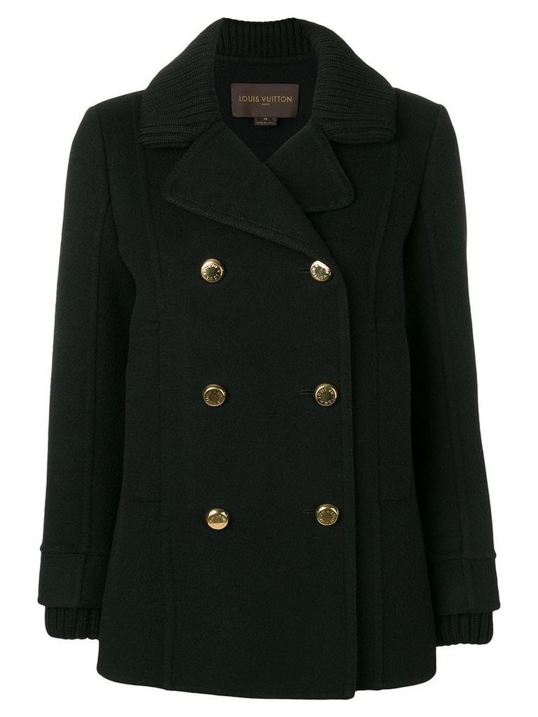 Louis Vuitton Vintage double-breasted pea coat - Black