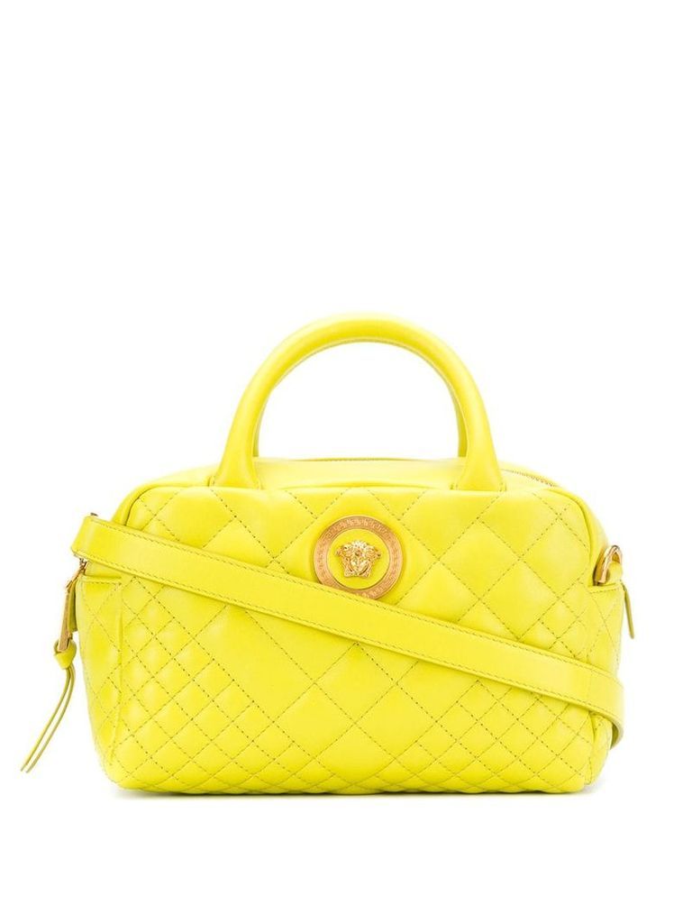 Versace logo quilted shoulder bag - Yellow
