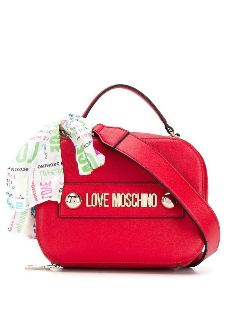 Love Moschino logo embellished tote bag - Red