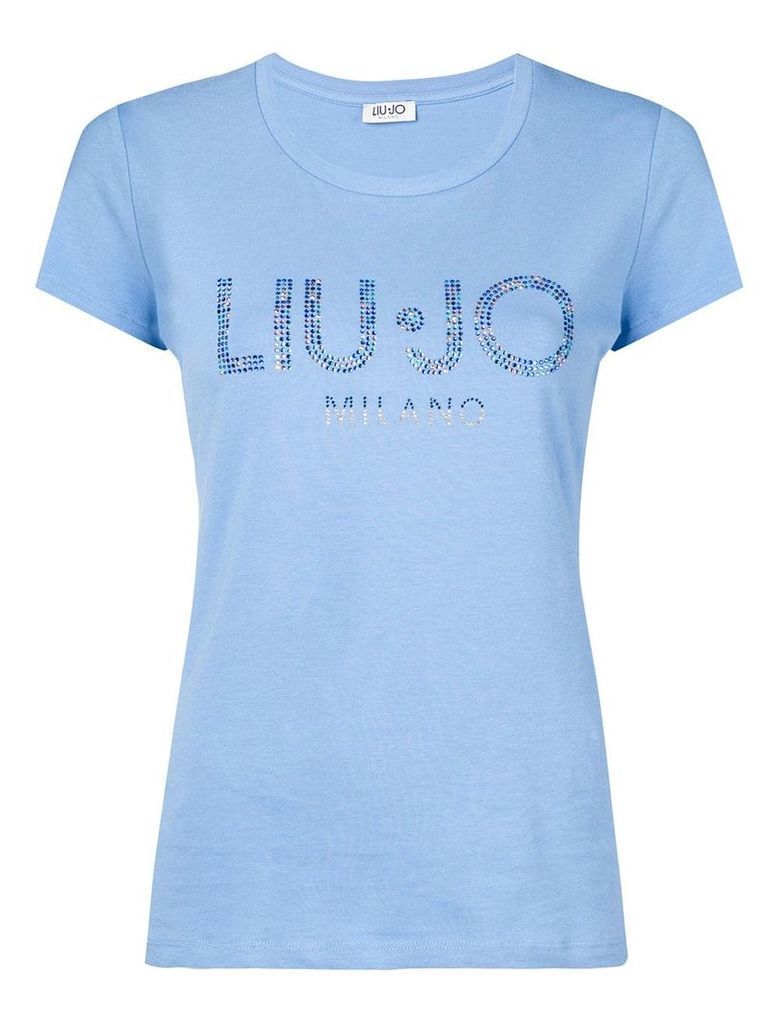 Liu Jo sequinned logo T-shirt - Blue
