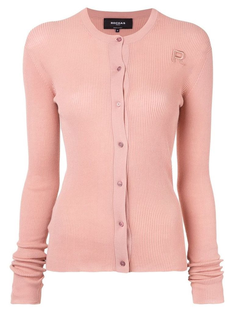 Rochas ribbed knit cardigan - Pink