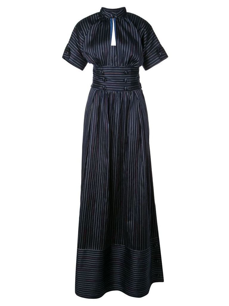 Rosie Assoulin striped flared maxi dress - Blue