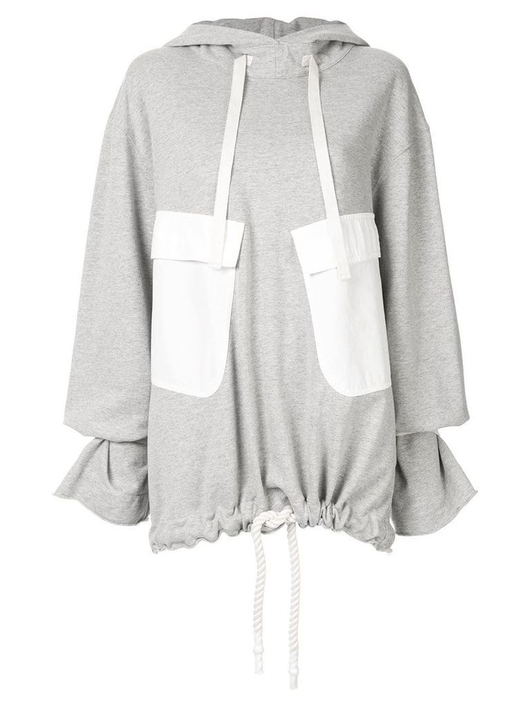 Bassike oversized fleece hoodie - Grey