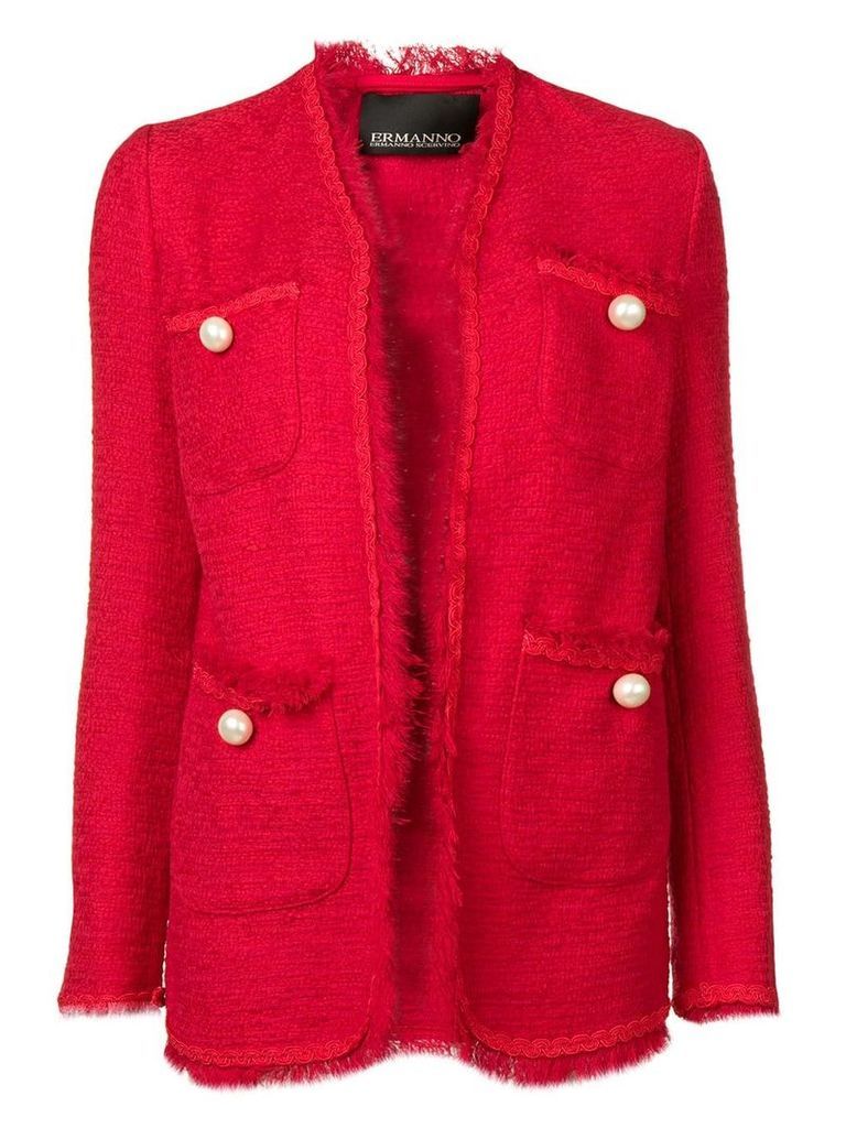 Ermanno Scervino knitted style blazer - Red