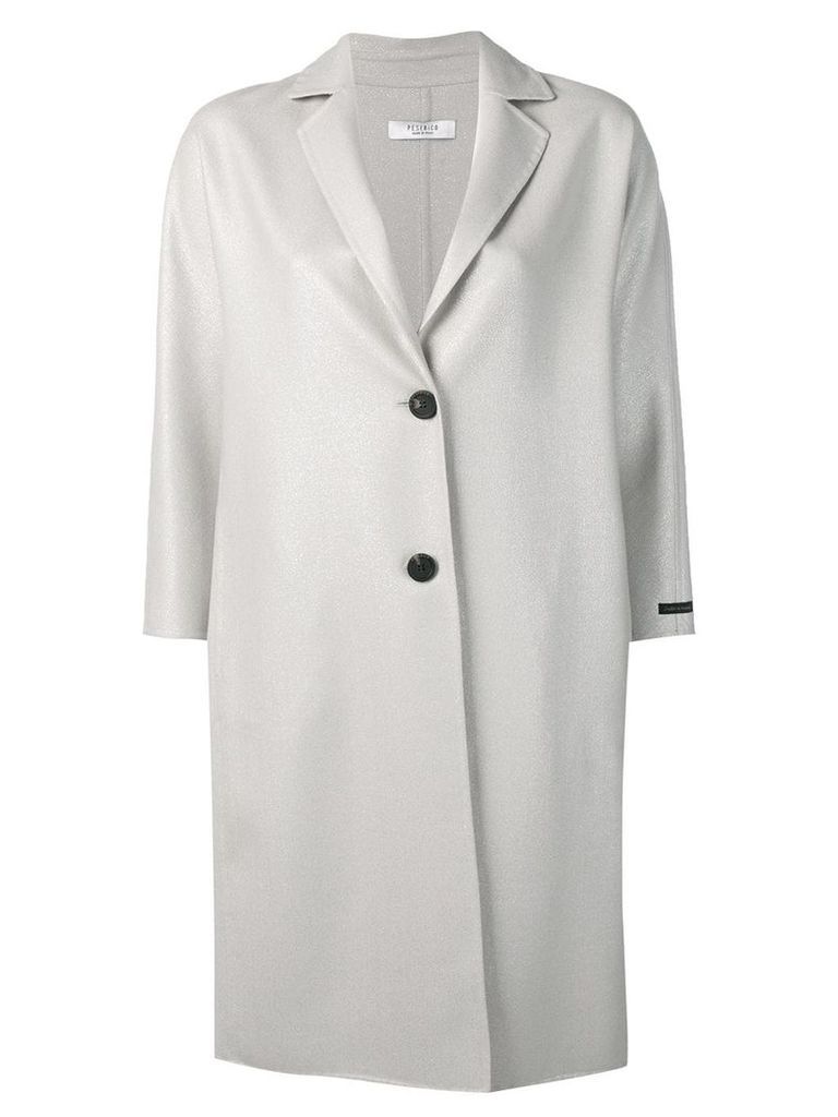 Peserico single-breasted coat - Grey