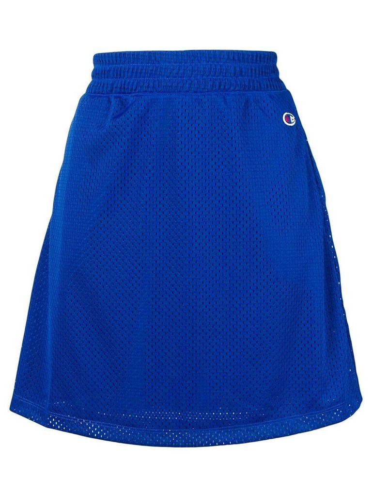 Champion embroidered logo perforated skirt - Blue