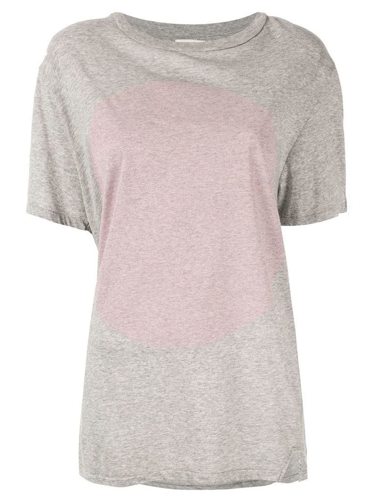 Bassike contrast print T-shirt - Grey