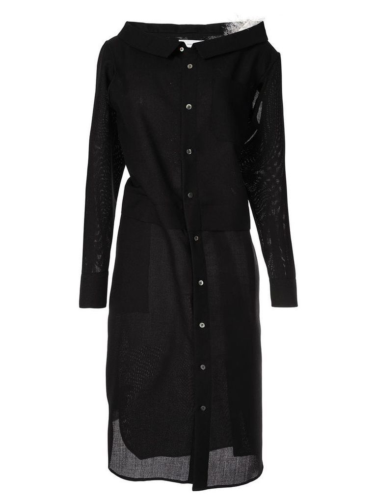 Facetasm layered button dress - Black