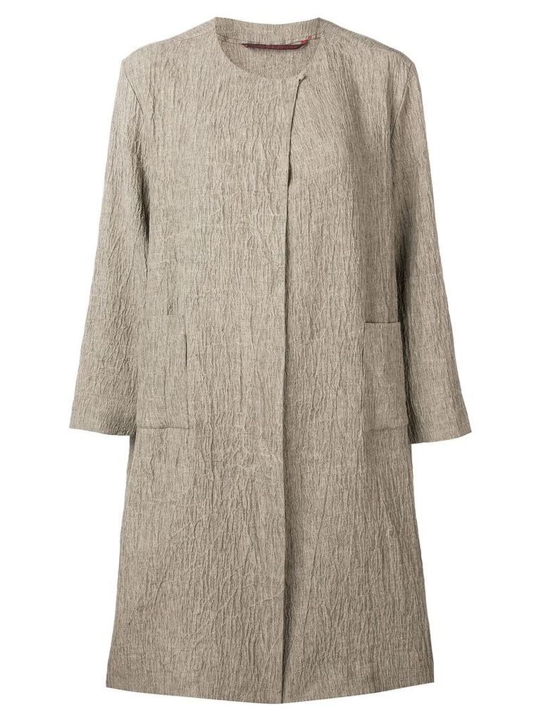 Daniela Gregis textured coat - Neutrals