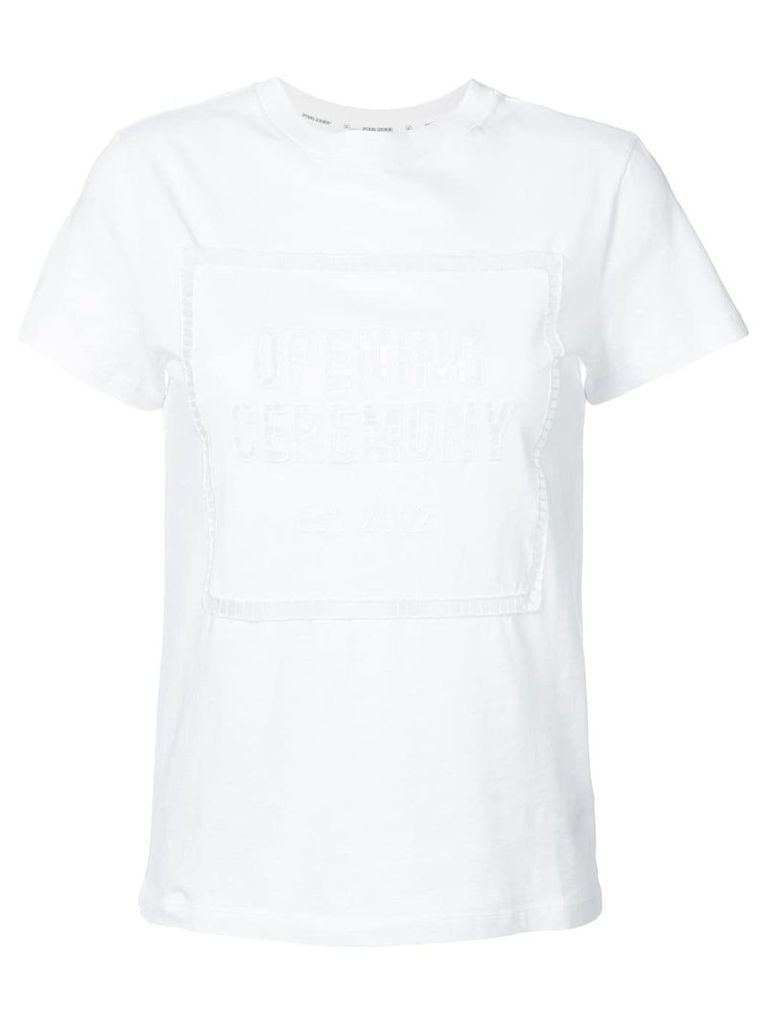 Opening Ceremony broderie anglaise logo T-shirt - White