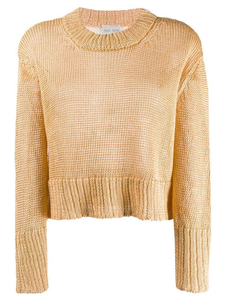 Forte Forte cropped chunky jumper - Yellow