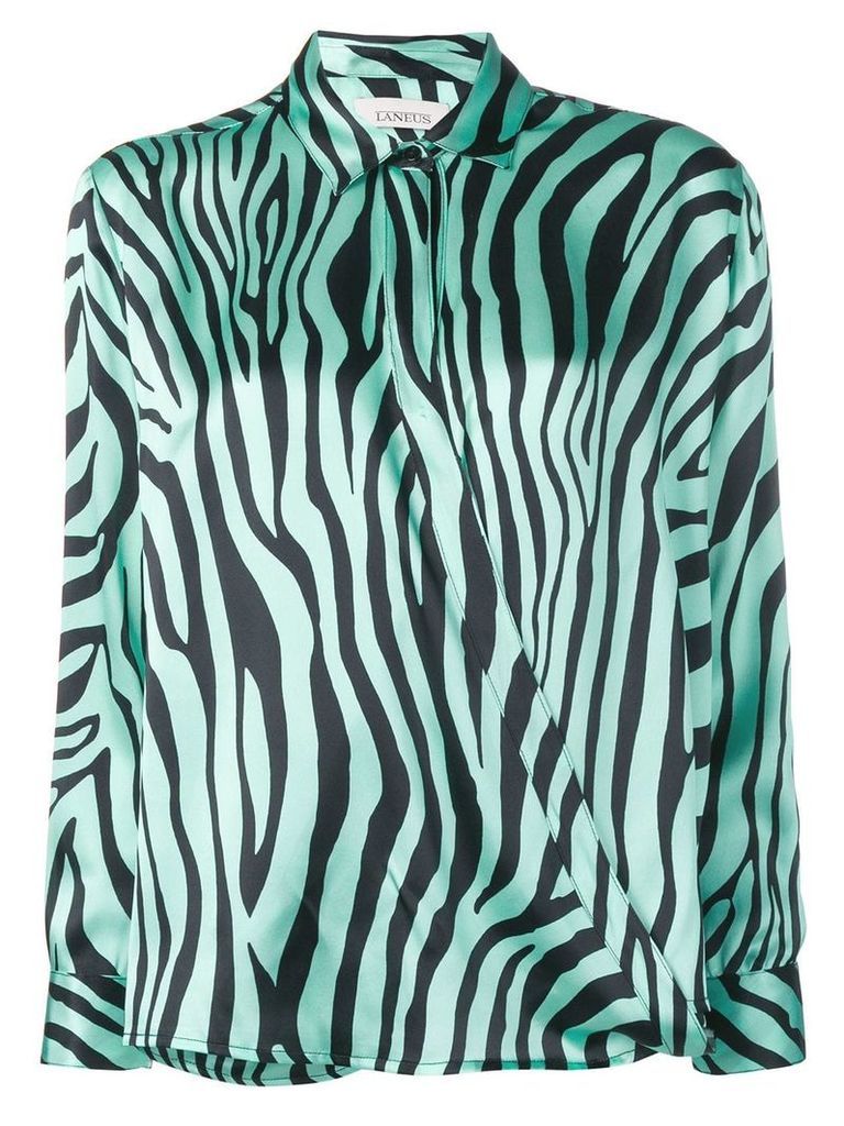 Laneus zebra print shirt - Green