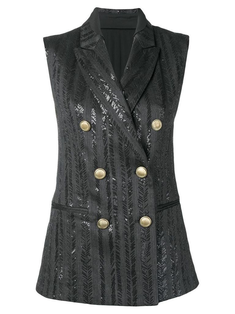 Brunello Cucinelli beaded waistcoat - Grey